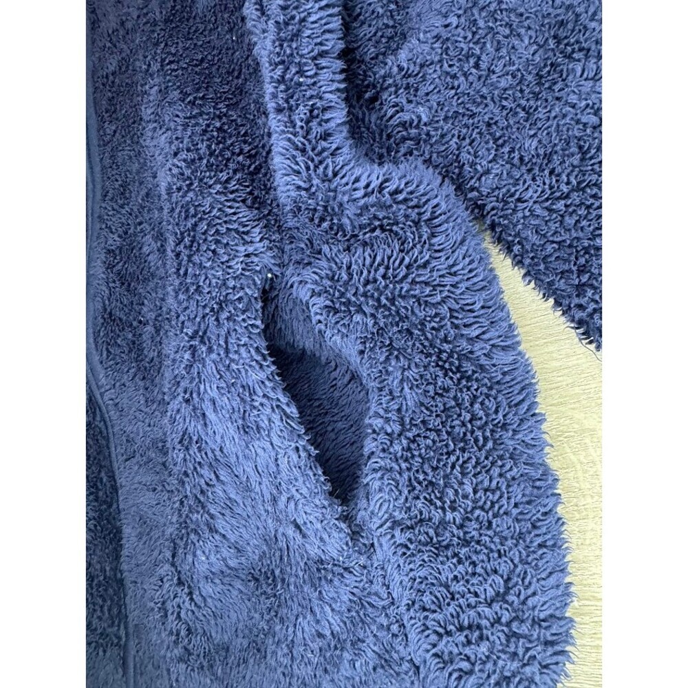 Kids Plush Fleece Zip Jacket Navy Blue Size 11-12 - Picture 5 of 9